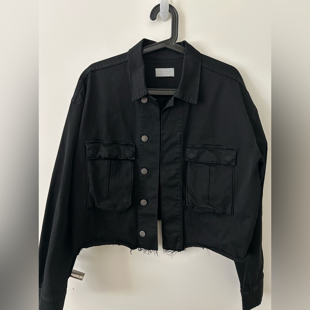 Boyish Camden Black Cropped Military Jacket